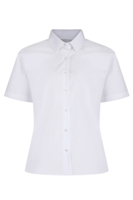 2PK SHORT SLEEVE NON IRON BLOUSES (WHITE)