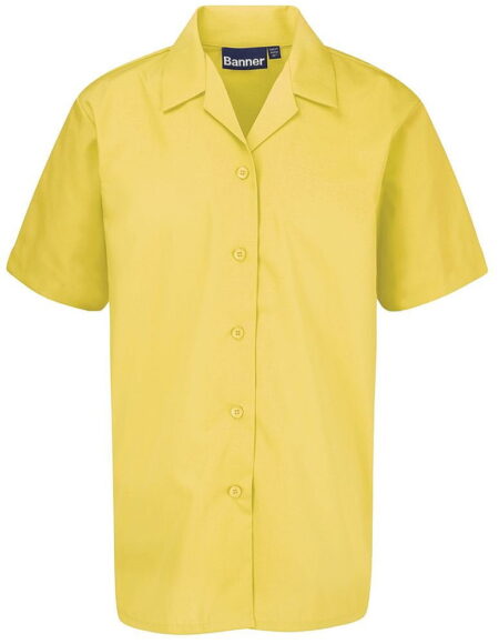 Girls Short Sleeve Rever Coller Blouse(Twin Pack)