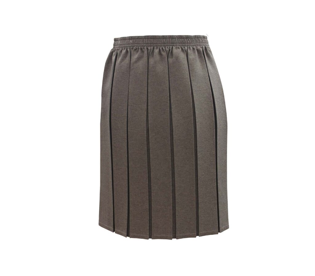 Grey Box Pleated Skirt