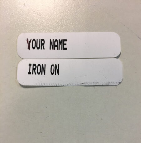 IRON ON NAME LABELS (x20)