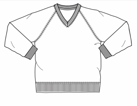 Sweatshirt -V Neck (Juniors)