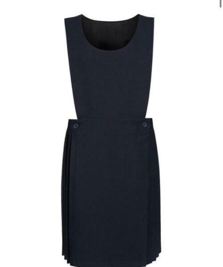 Plain Front Navy Pinafore - Slip